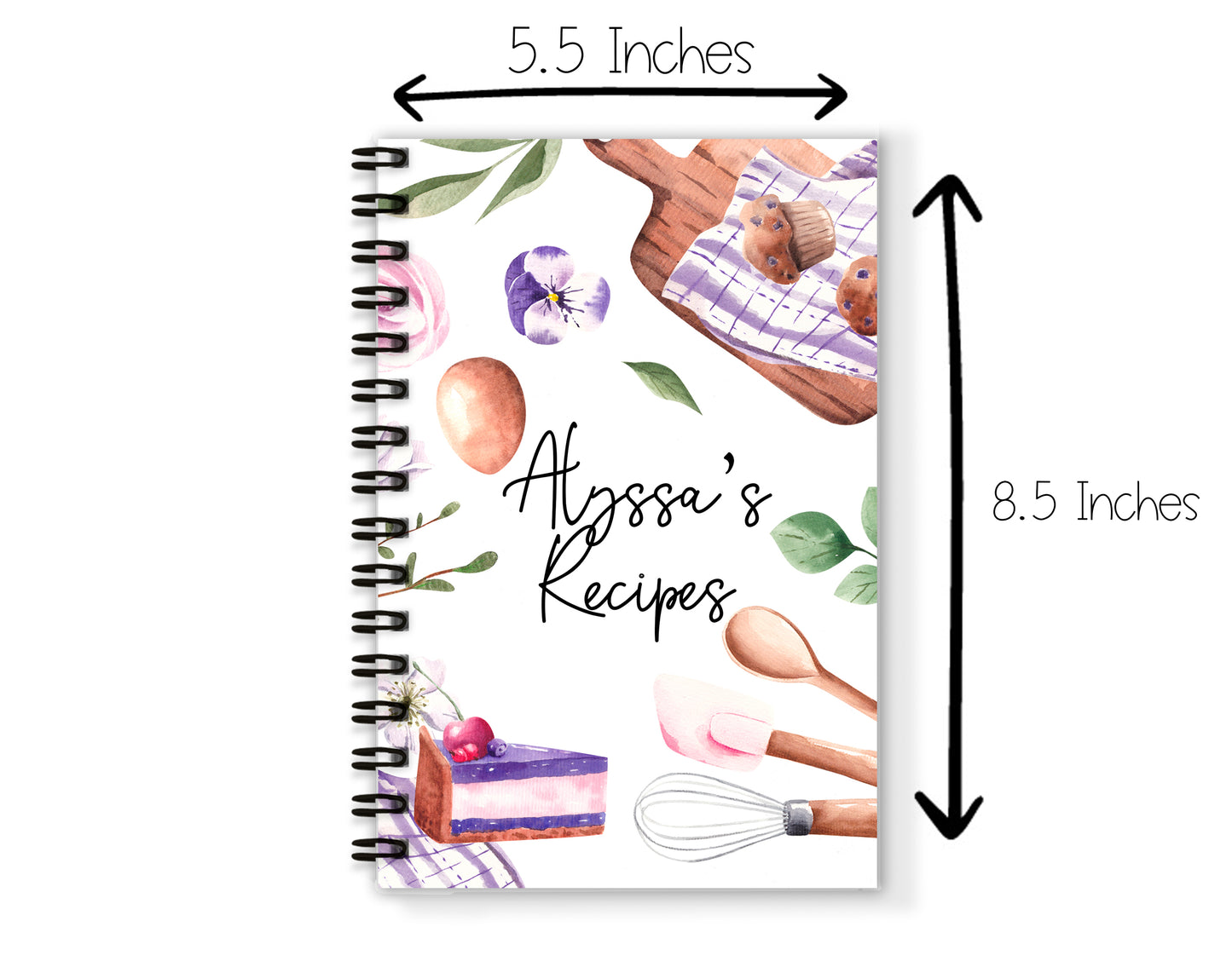 Blueberry and Rose Pie Recipe Book and Towel