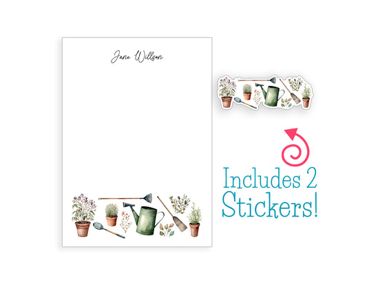 Garden Notepad and Stickers