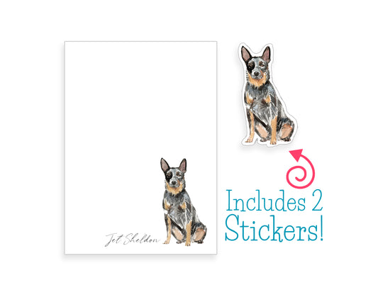 Australian Cattle Dog Notepad and Stickers