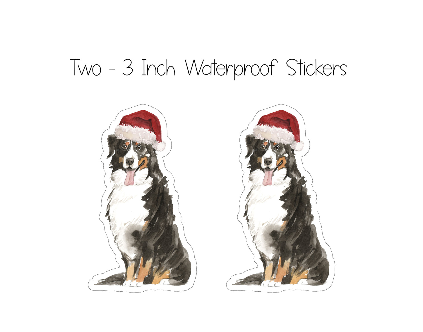 Bernese Mountain Dog0 Christmas Cards and Stickers