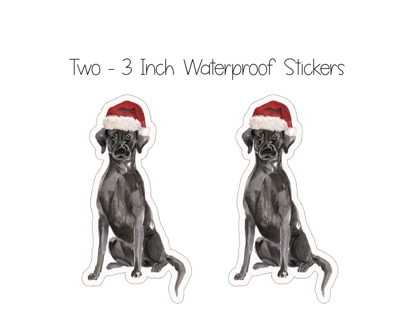 Black Labrador Christmas Cards and Stickers