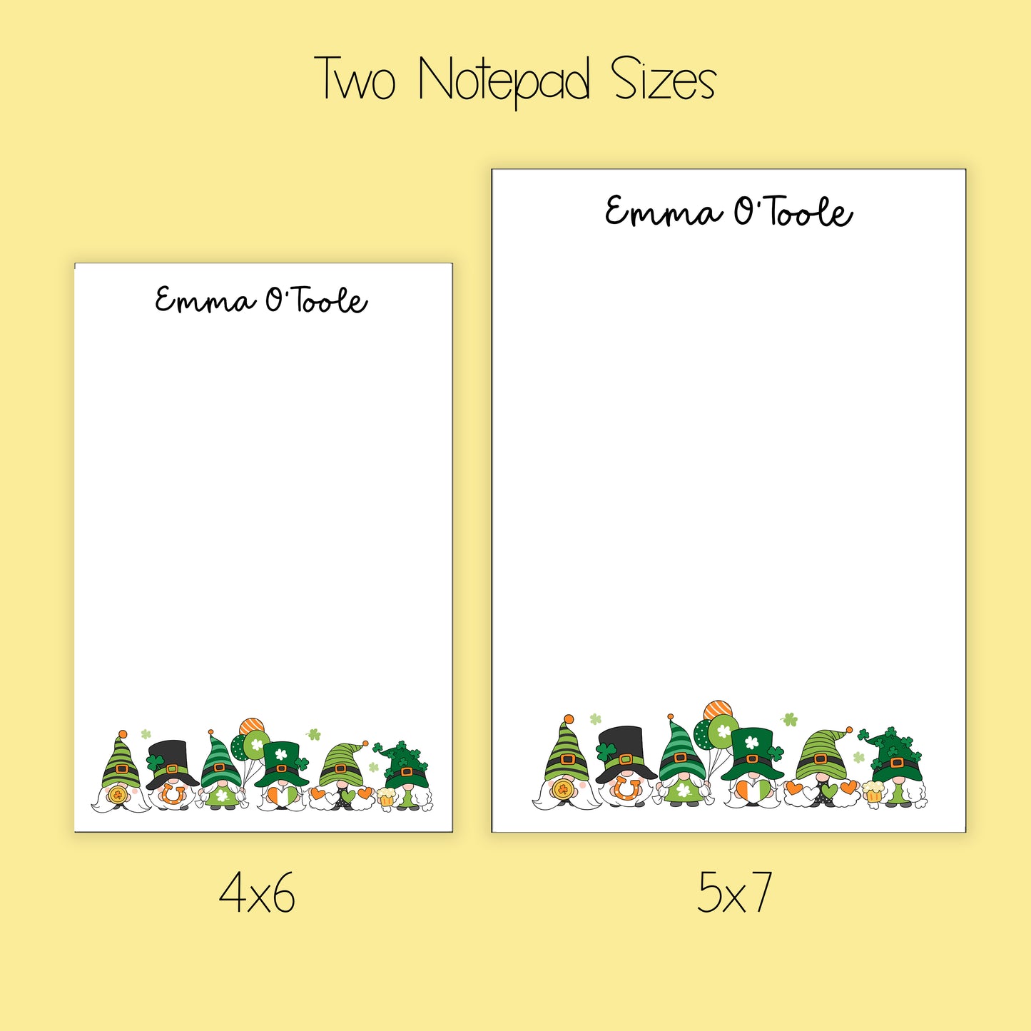 Irish Gnome Notepad and Stickers