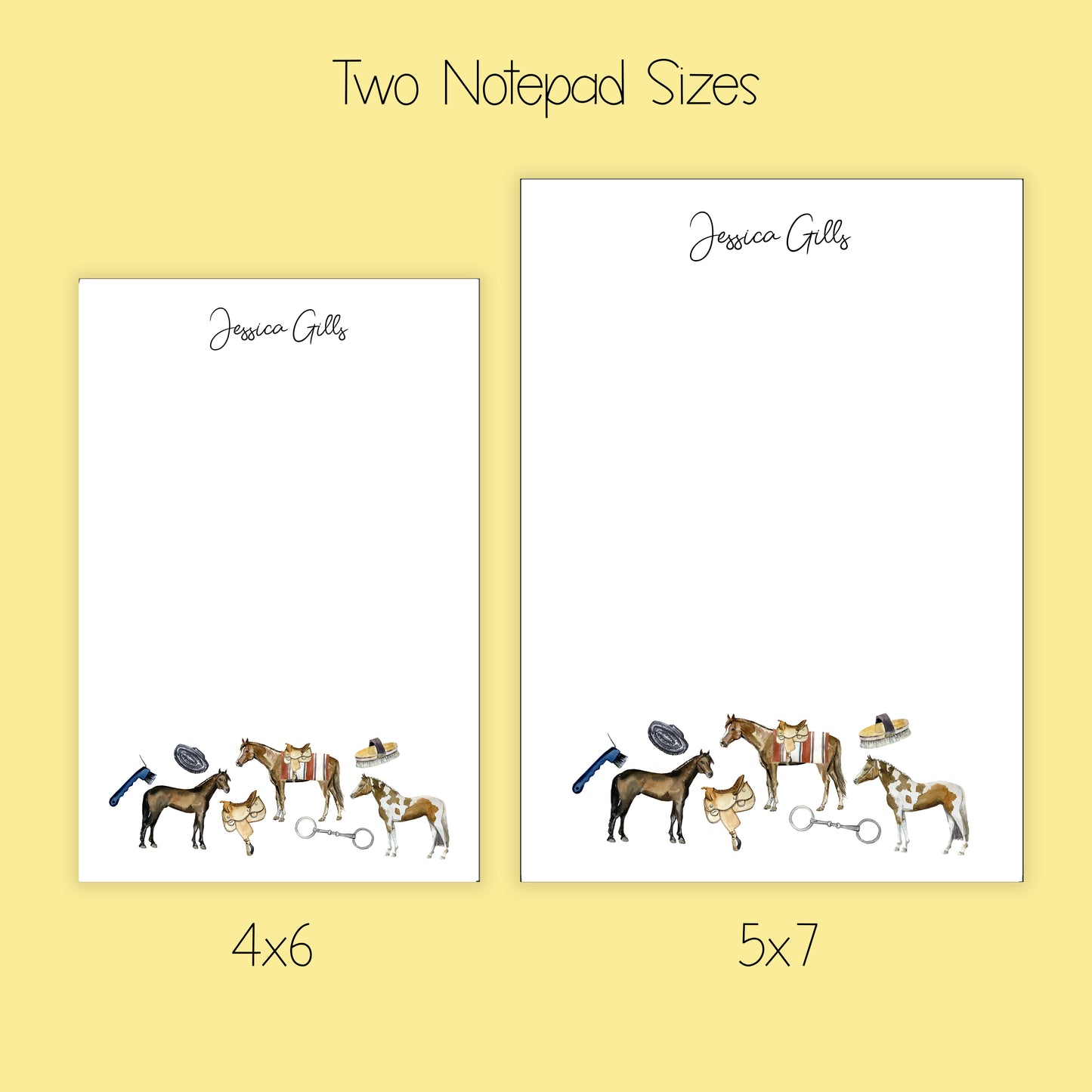 Western Horse Notepad and Stickers