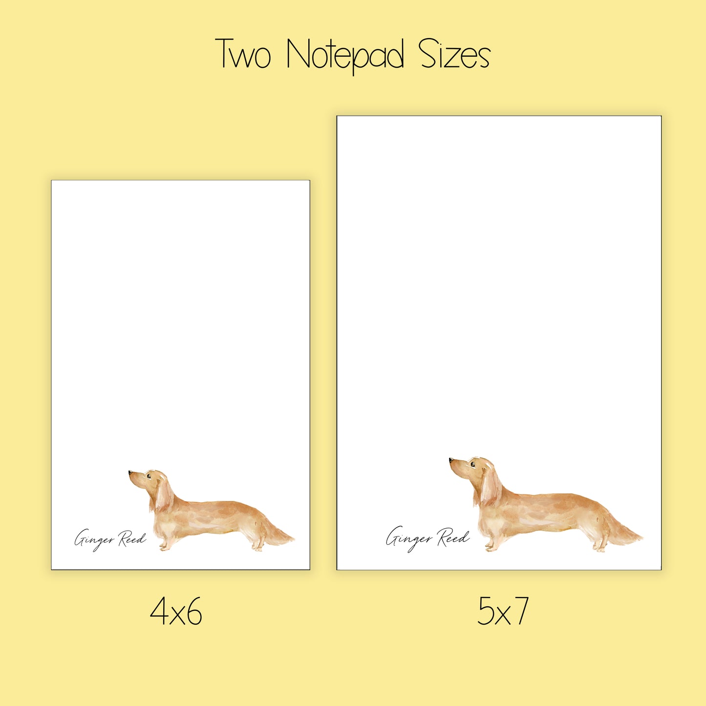 Blonde Long Hair Dachshund Notepad and Stickers