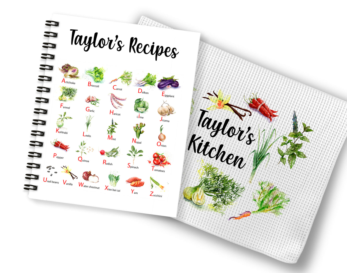 ABC Food Recipe Book and Towel