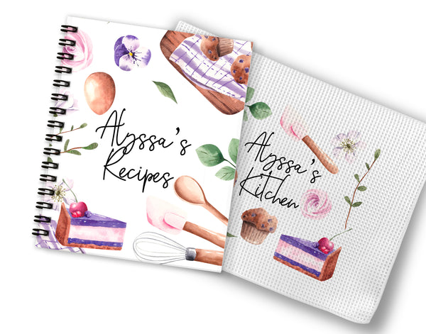 Blueberry And Rose Pie Recipe Book And Towel – Katalie