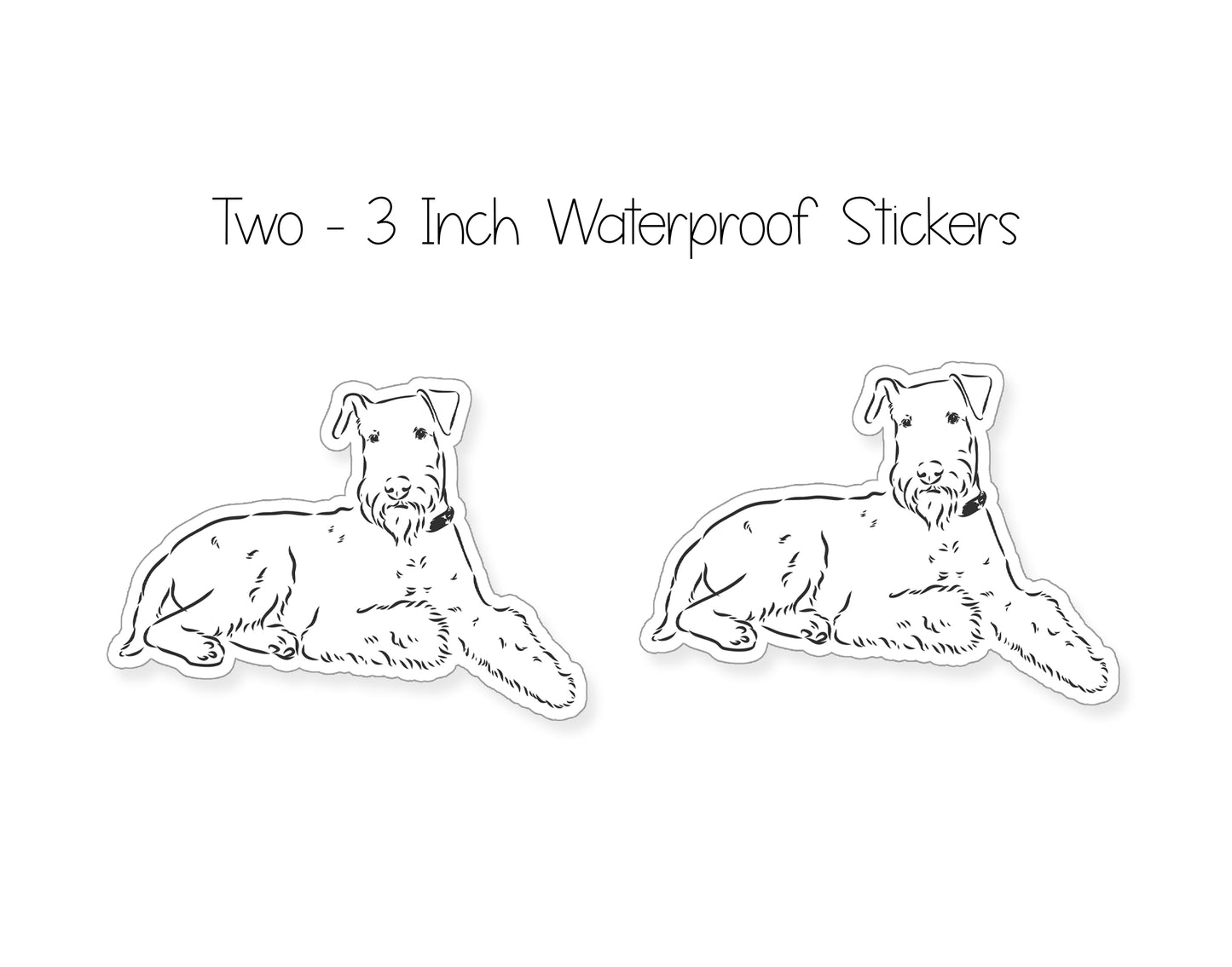 Airedale Terrier Sketch Notepads and Stickers