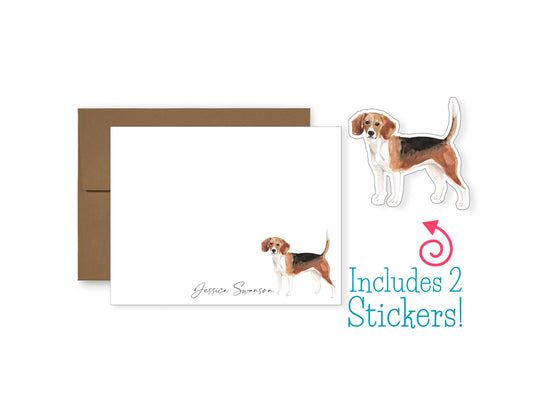 Beagle Folded Note Cards