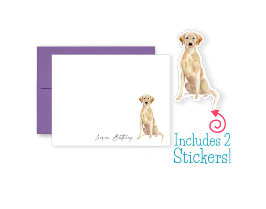 Yellow Labrador Folded Note Cards