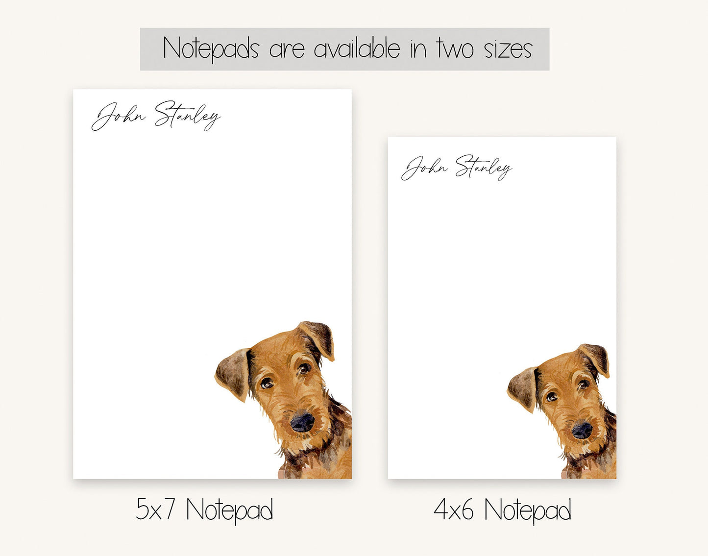 Airedale Terrier Notepad and Stickers