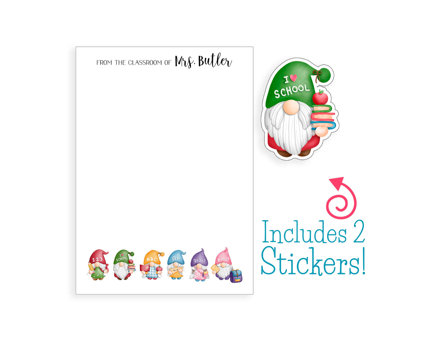 Teacher Notepad and Stickers